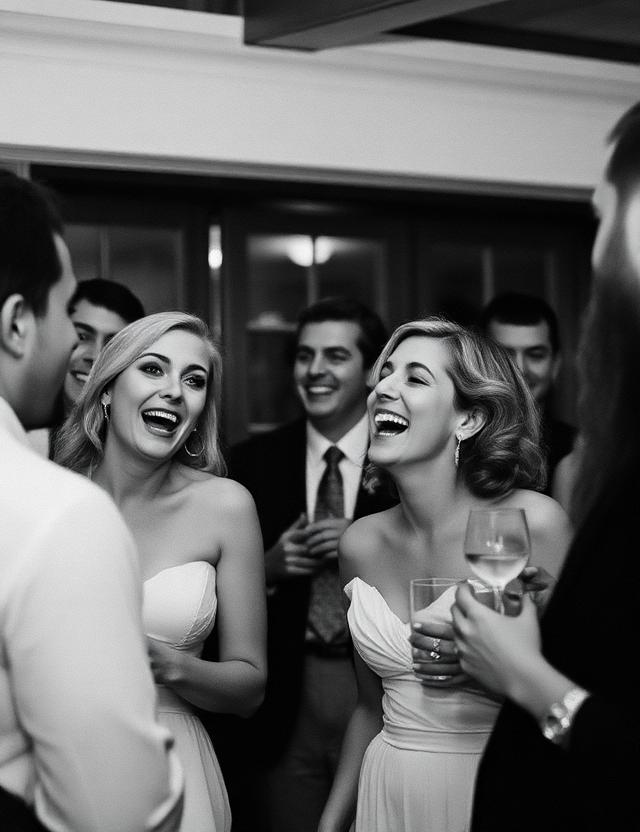 Candid wedding party